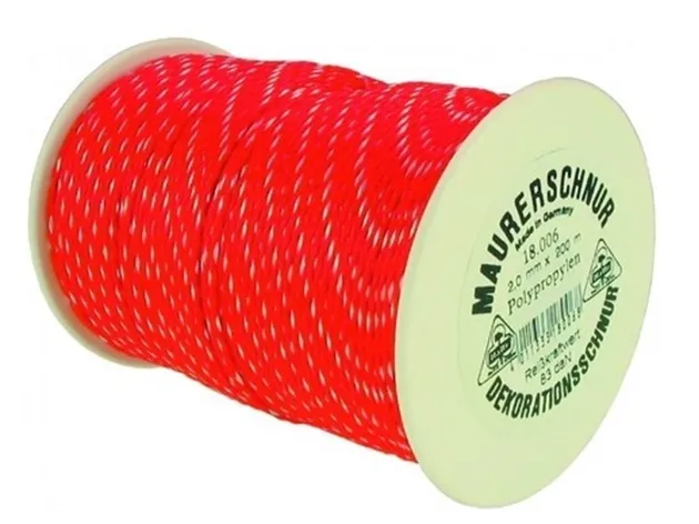 PFLASTERER-SCHNUR ROT-WEISS 100X4,0