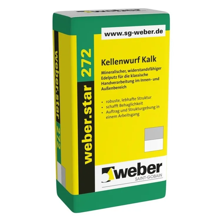 weber.star 272 Kellenwurf Kalk wei&szlig; 4 mm