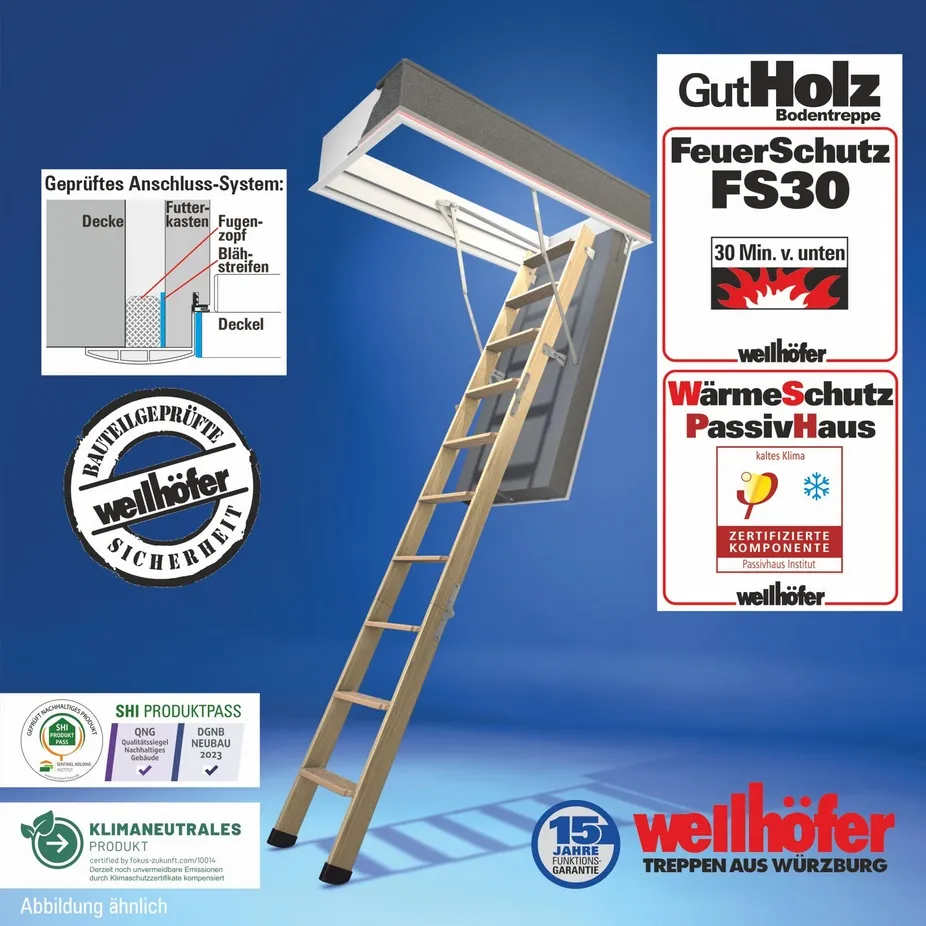 Wellh&ouml;fer Bodentreppe GutHolz mit