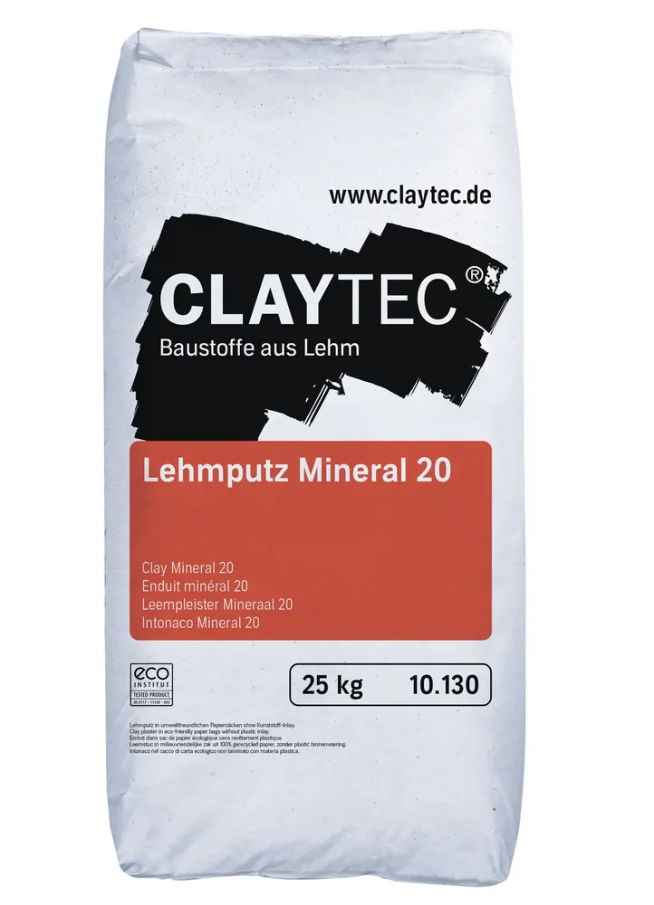 Lehmputz Mineral 20 Sackware 25kg